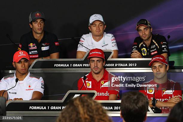 Press Conference : Daniel Ricciardo Scuderia Toro Rosso, Nico Rosberg Mercedes AMG F1, Jerome d'Ambrosio Lotus F1 Third Driver, Lewis Hamilton...