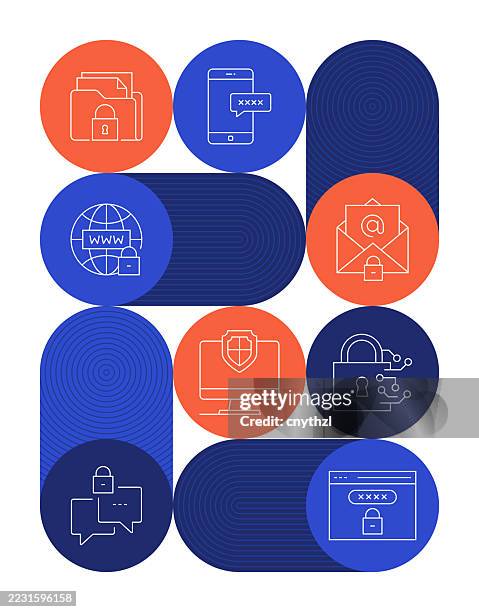 internet security concept banner design. technology, computer crime, virus, firewall, hacker. - computer virus stock illustrations