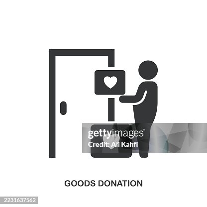 Goods Donation glyph solid icon. Solid icon that can be applied anywhere, simple, pixel perfect and modern style. Goods Donation glyph solid icon. Solid icon that can be applied anywhere, simple, pixel perfect and modern style.