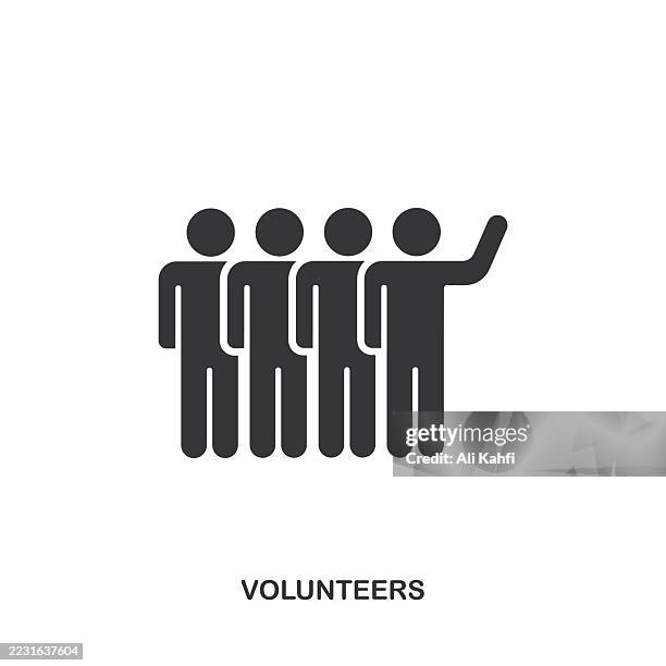 volunteers glyph solid icon. solid icon that can be applied anywhere, simple, pixel perfect and modern style. - working parent stock illustrations