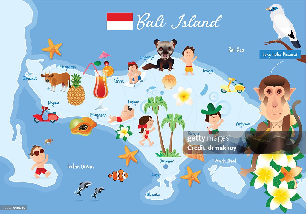 Bali Island Travel Map
