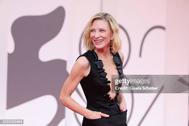 Cate Blanchett during the "La Grazia" red carpet during the 82nd Venice International Film Festival on August 27, 2025 in Venice, Italy.