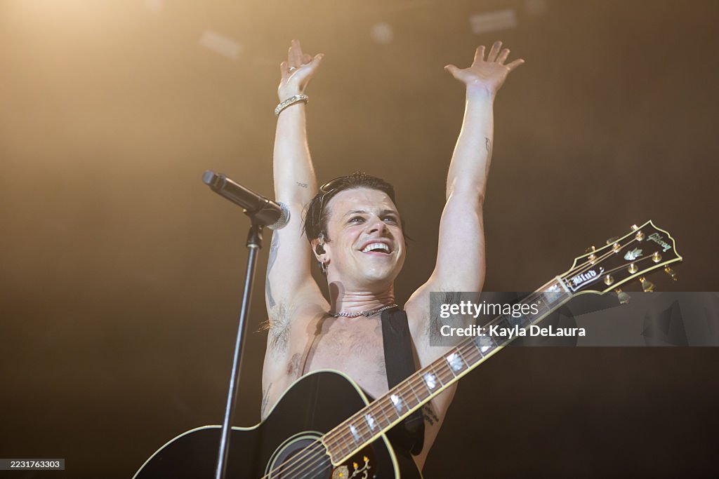Singer Yungblud performs at the Hollywood Palladium on August 23