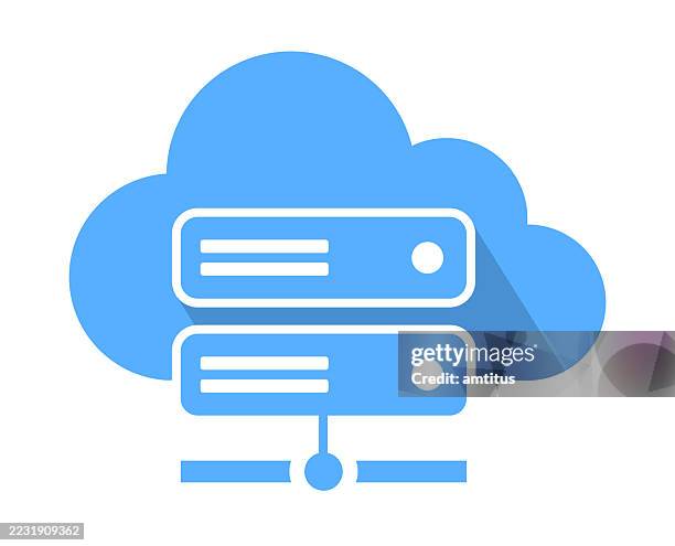 cloud server - cloud storage stock illustrations