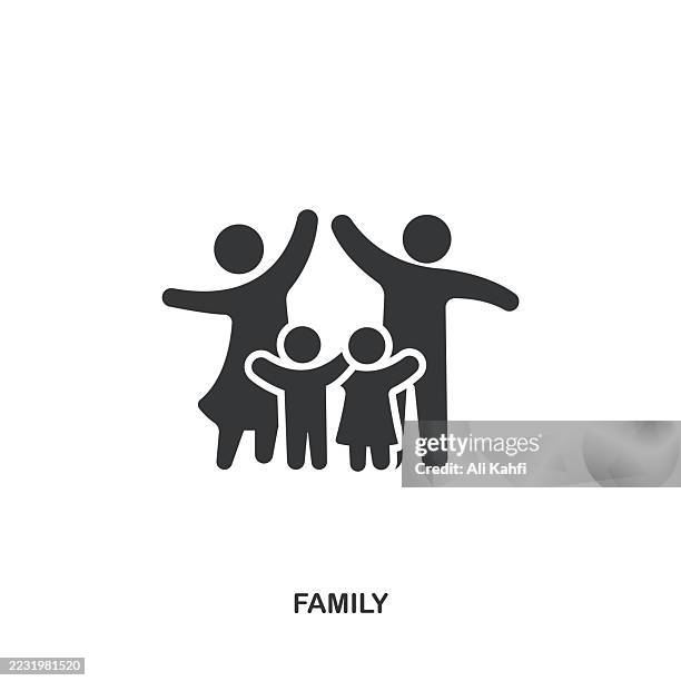family glyph solid icon. solid icon that can be applied anywhere, simple, pixel perfect and modern style. - generations icon stock illustrations