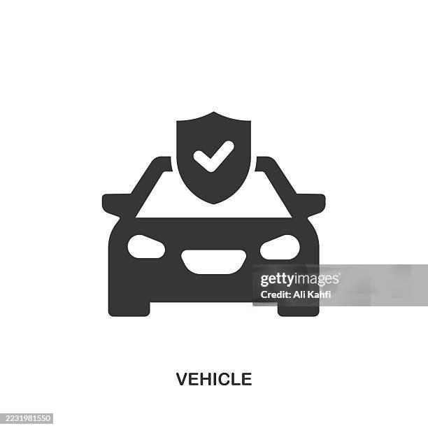 vehicle glyph solid icon. solid icon that can be applied anywhere, simple, pixel perfect and modern style. - checking car stock illustrations