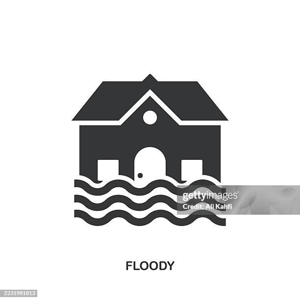 floody glyph solid icon. solid icon that can be applied anywhere, simple, pixel perfect and modern style. - service advisor auto stock illustrations