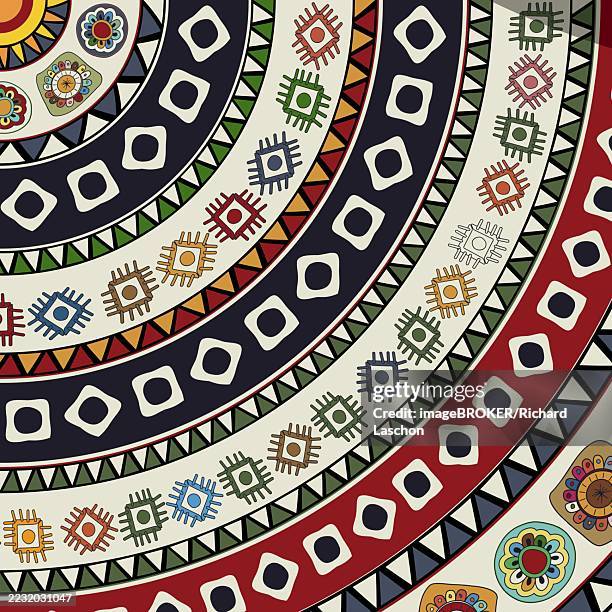 decorative aztec icon, vector illustration - aztec fabric stock illustrations