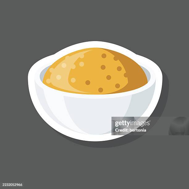 curry powder spice sticker icon - curry powder stock illustrations