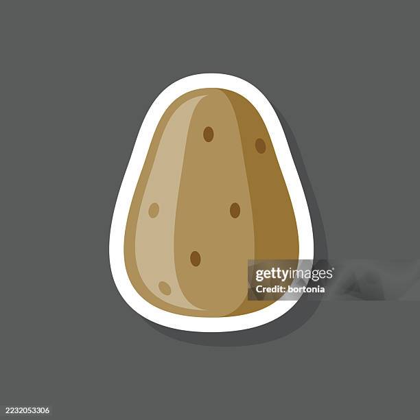 ilustraciones, imágenes clip art, dibujos animados e iconos de stock de icono de pegatina de patata - el papa