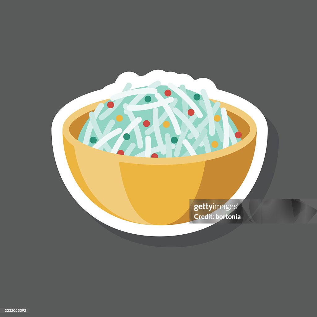 Som Tam Papaya Salad Thai Food Sticker Icon