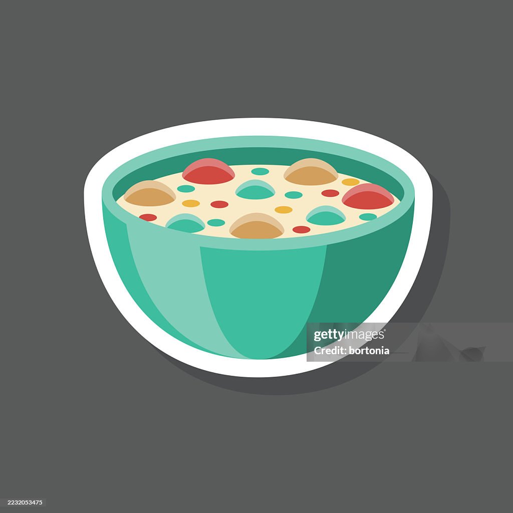 Tom Kha Gai Frango Sopa De Coco Comida Tailandesa Adesivo Ícone