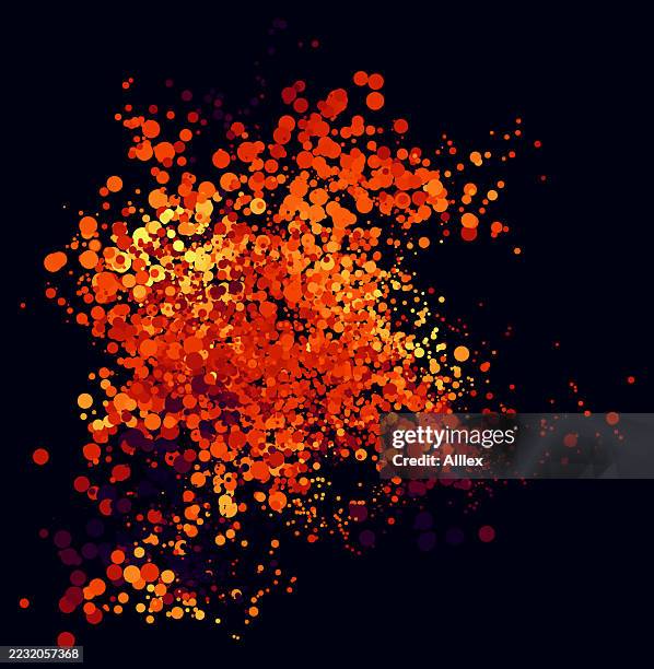 Exploding Particles Colour 110 Black Background Colour Particles Explosion High Res Illustrations ...