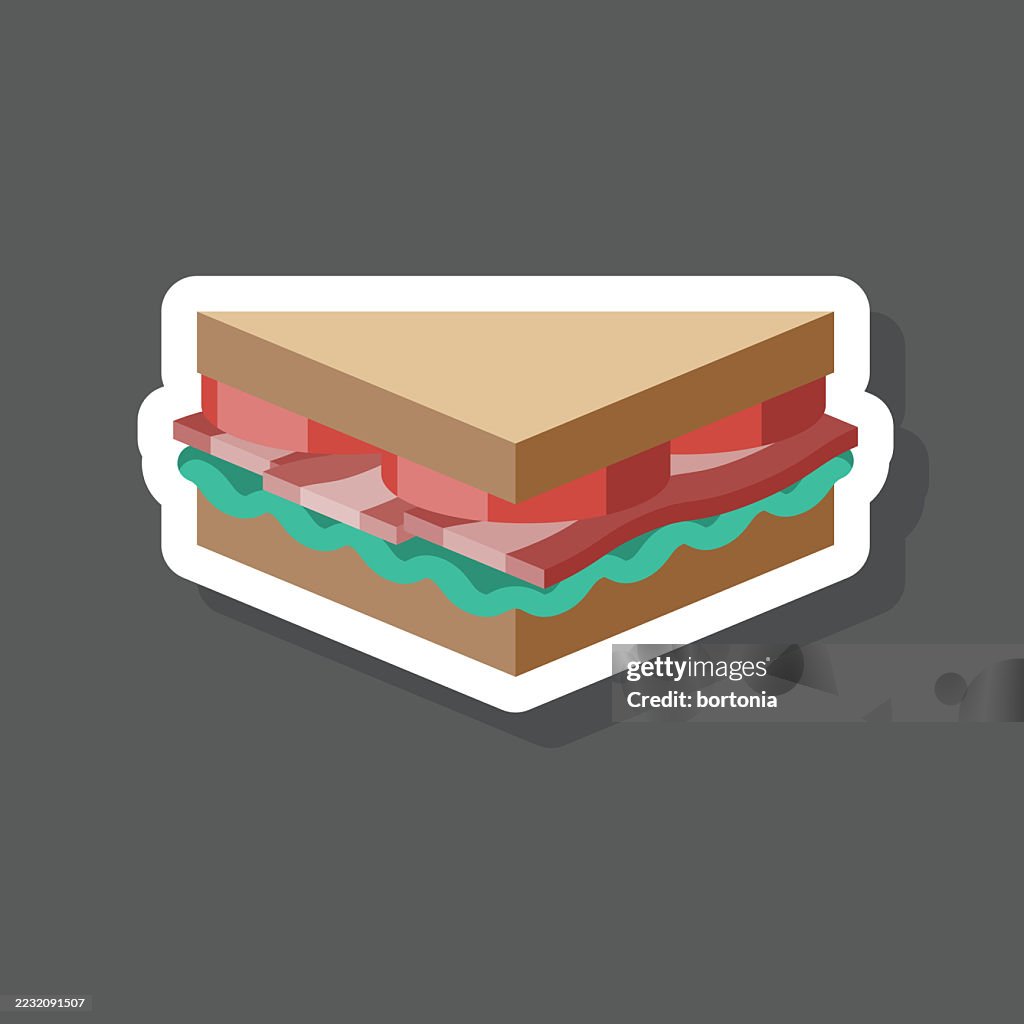 Bacon Lettuce Tomato Sandwich Sticker Icon