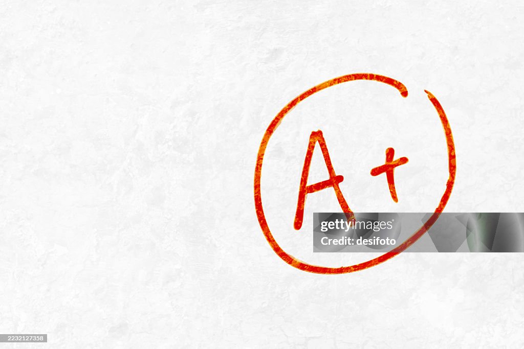 Encircled Grade A Or A Plus In A Circle Over White Vector Background ...