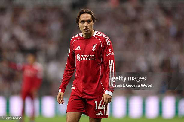 Federico Chiesa of Liverpool during the Premier League match between Newcastle United and Liverpool at St James' Park on August 25, 2025 in Newcastle...