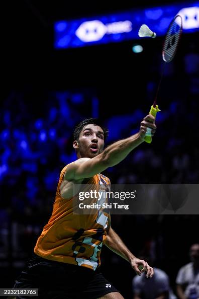Popov France Racket Toma Junior Popov of France competes in the Men's Singles First Round ...