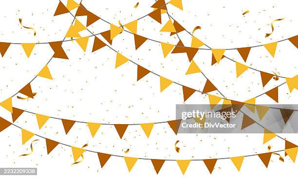 illustrations, cliparts, dessins animés et icônes de illustration du drapeau du festival - guirlande-de-fanions