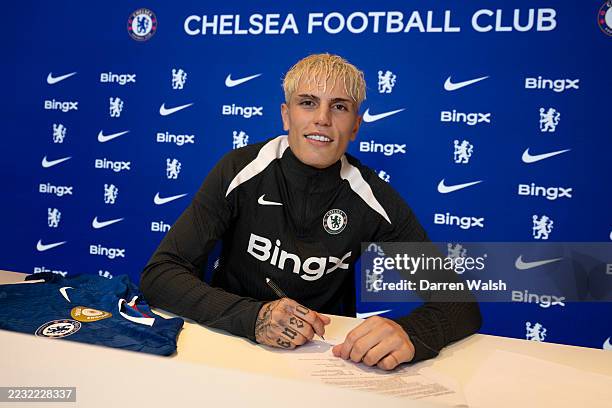 Chelsea Pyner Chelsea Unveil New Signing Alejandro Garnacho at Stamford Bridge on ...
