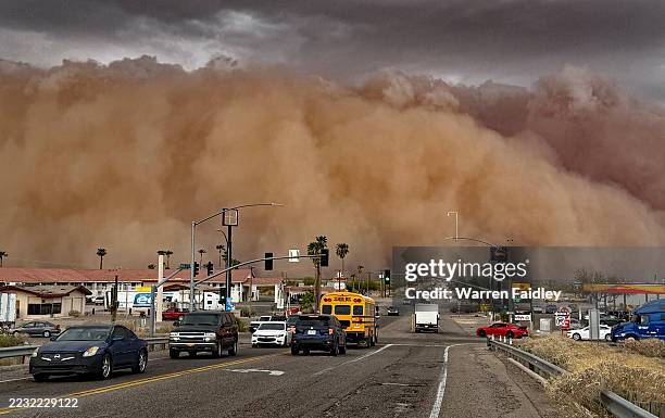 massive haboob dust storm strikes arizona - haboob stock pictures, royalty-free photos & images