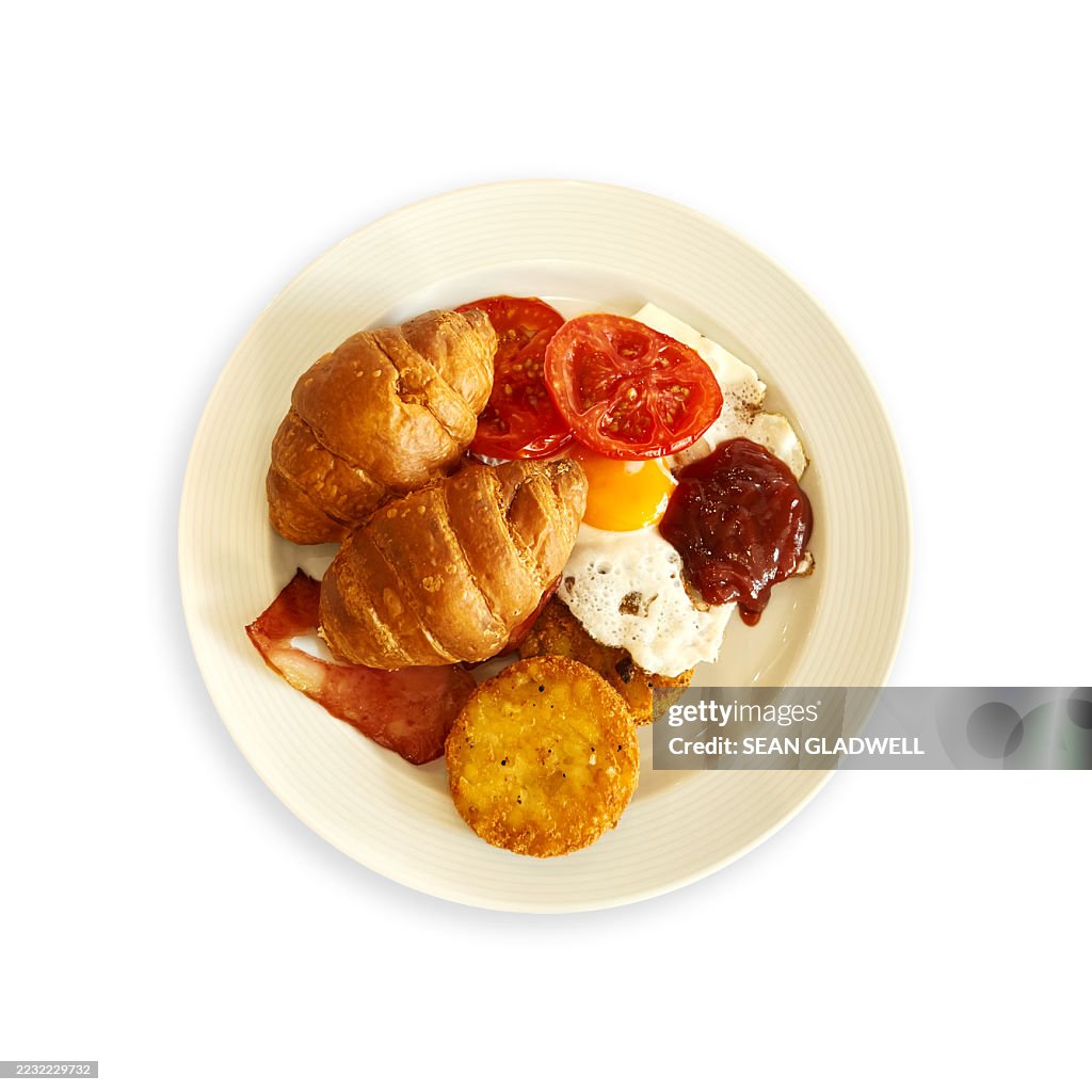 Fried breakfast isolated