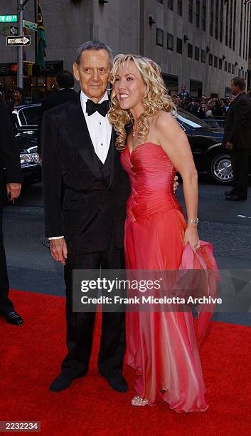 Tony Randall and wife Heather Harlan arrive for the NBC 75th Anniversary celebration taking place live in Studio 8H in Rockefeller Center in New York...