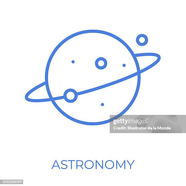 astronomy editable stroke vector illustration - solar system stock illustrations