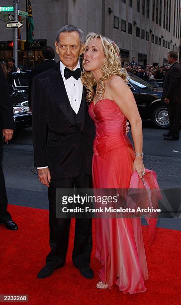 Tony Randall and wife Heather Harlan arrive for the NBC 75th Anniversary celebration taking place live in Studio 8H in Rockefeller Center in New York...