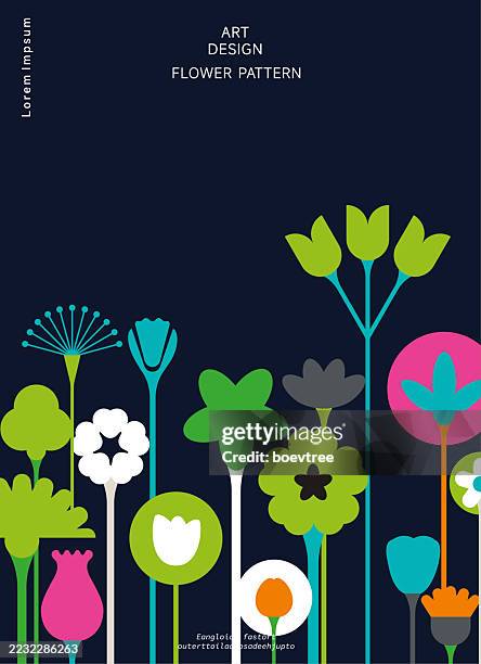 vector colorful flower immersion poster background - flower part stock illustrations
