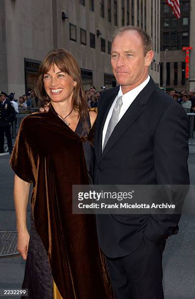 Corbin Bernsen and wife Amanda Pays arrive for the NBC 75th Anniversary celebration taking place live in Studio 8H in Rockefeller Center in New York...