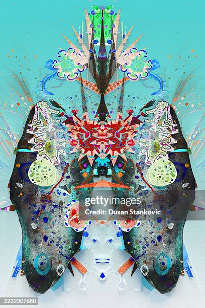 ilustrações de stock, clip art, desenhos animados e ícones de abstract biological symmetry, lung - organismo acidófilo