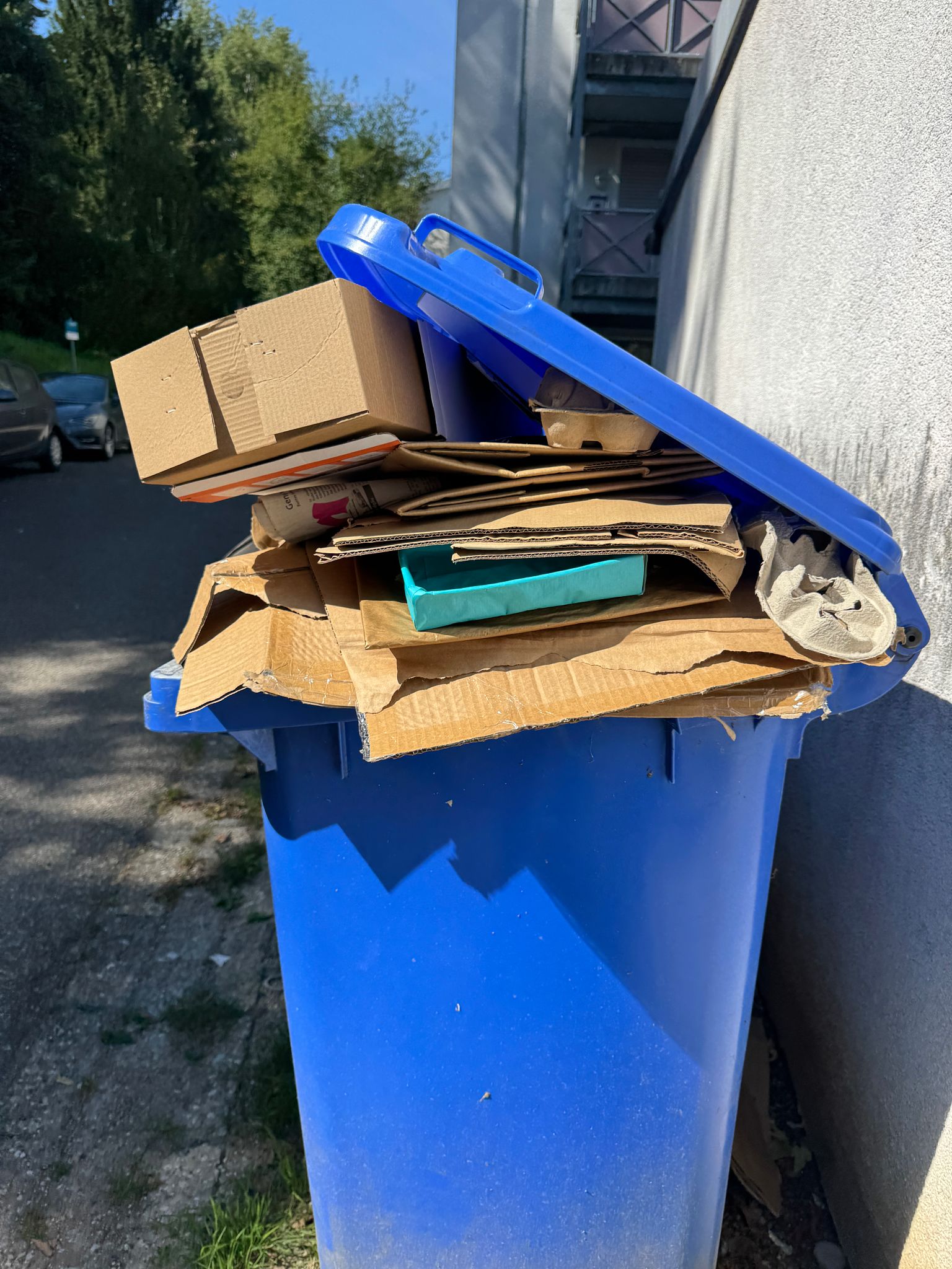 overflowing dumpster