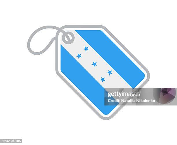 honduras - tag with national flag for products and tourism - national icon stock illustrations