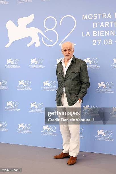 Toni Servillo attends the "La Grazia" photocall during the 82nd Venice International Film Festival on August 27, 2025 in Venice, Italy.