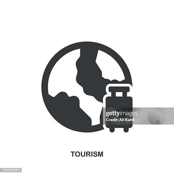 tourism glyph solid icon. solid icon that can be applied anywhere, simple, pixel perfect and modern style. - concierge stock illustrations