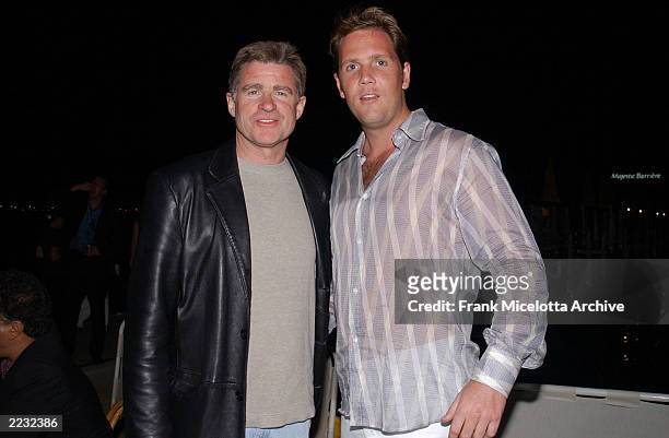 Actors Markus Thomas and Treat Williams at the party for "Scorched" at the 55th Cannes Film Festival in Cannes, France, May 17, 2002. Photo by Frank...