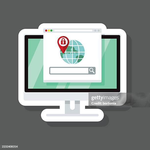 locked screen sticker icon - locking window stock illustrations