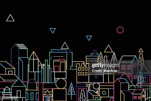 line architecture outline - church community stock illustrations