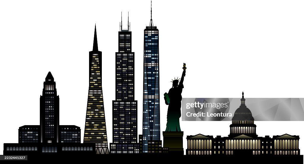 American Skyline (All Buildings are Complete and Moveable)