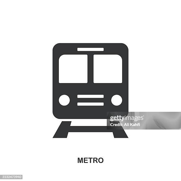 metro glyph solid icon. solid icon that can be applied anywhere, simple, pixel perfect and modern style. - subway stock illustrations
