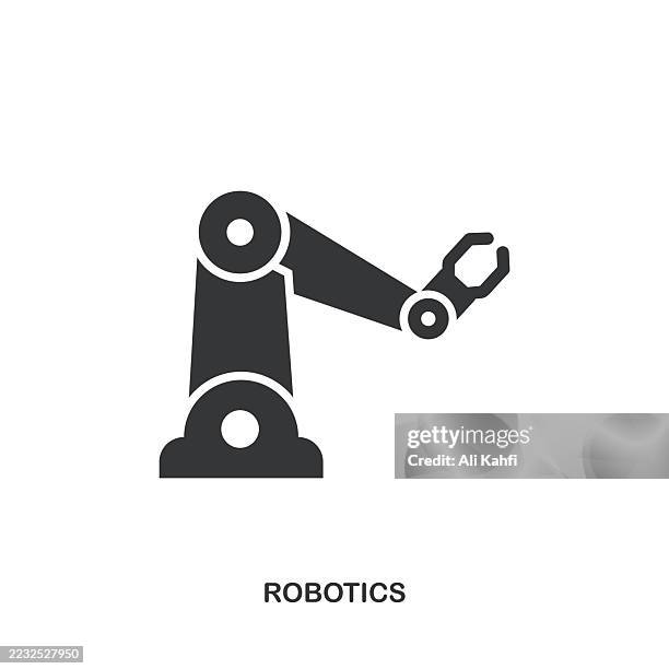 robotics glyph solid icon. solid icon that can be applied anywhere, simple, pixel perfect and modern style. - robot surgery stock illustrations
