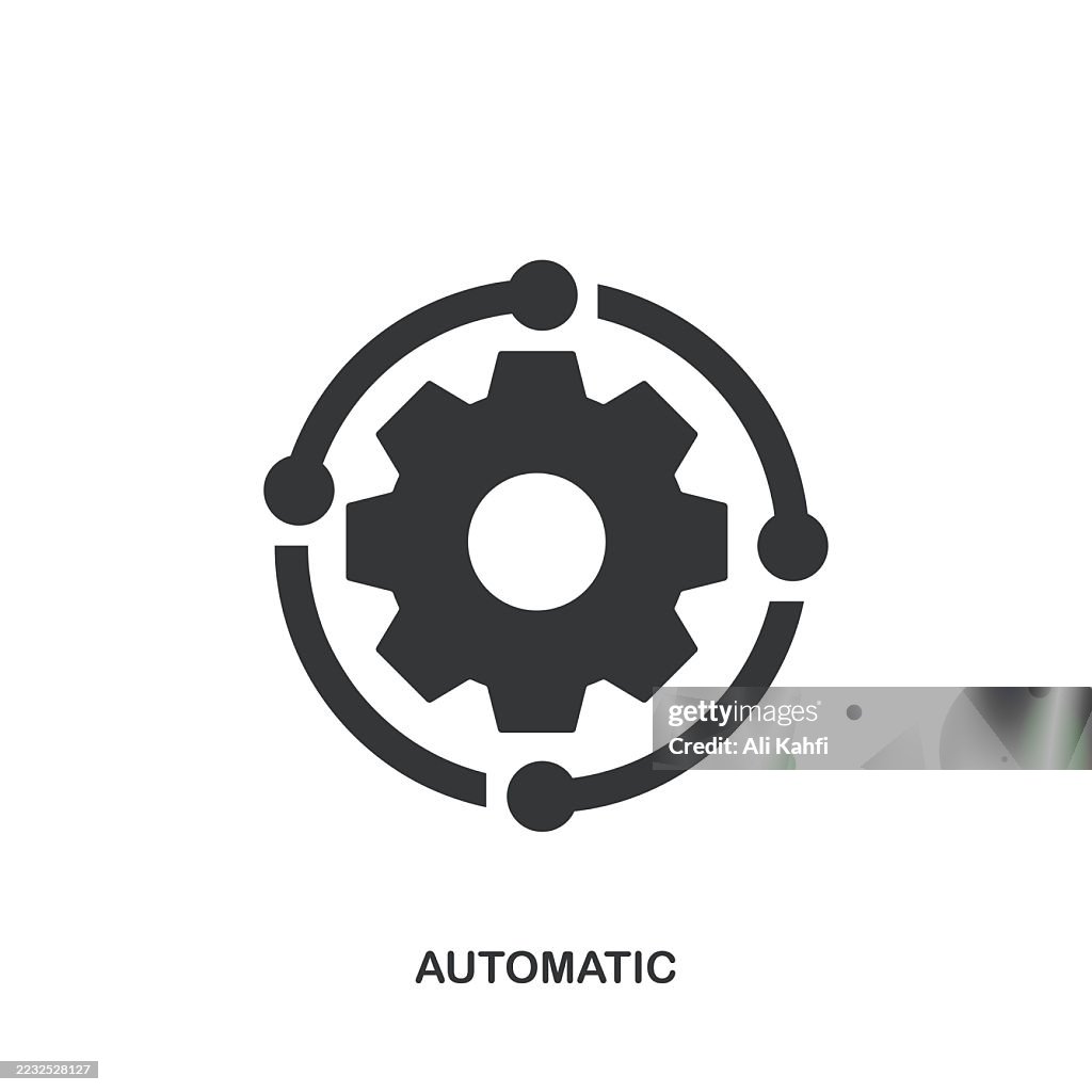 Automatic glyph solid icon. Solid icon that can be applied anywhere, simple, pixel perfect and modern style.