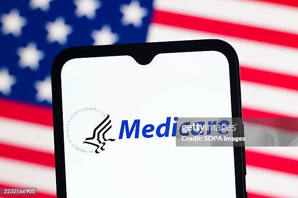 In this photo illustration, the United States Medicare logo is seen displayed on a smartphone screen.