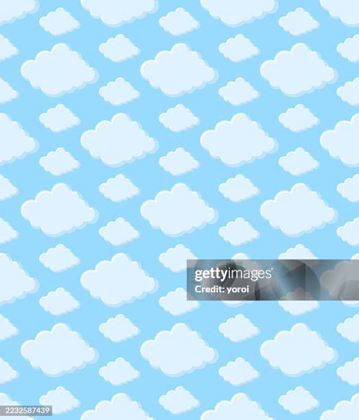 seamless clouds - cartoon cloud stock illustrations