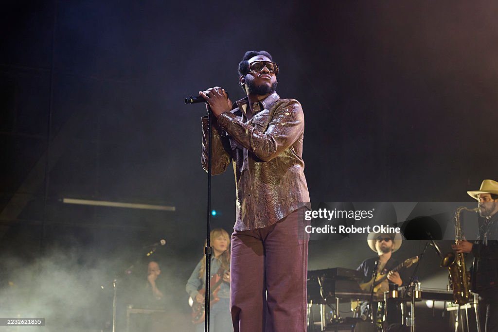 Leon Bridges And Charley Crockett Performs At Budweiser Stage
