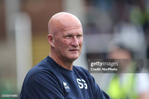 Hartlepool United manager Simon Grayson is present during the Enterprise National League match between Hartlepool United and Boreham Wood at Victoria...