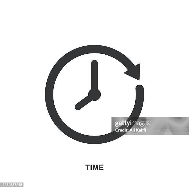 time glyph solid icon. solid icon that can be applied anywhere, simple, pixel perfect and modern style. - long stock illustrations