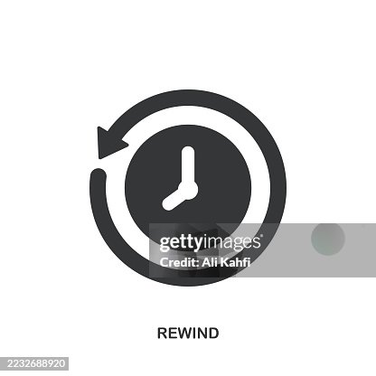 Rewind glyph solid icon. Solid icon that can be applied anywhere, simple, pixel perfect and modern style. Rewind glyph solid icon. Solid icon that can be applied anywhere, simple, pixel perfect and modern style.