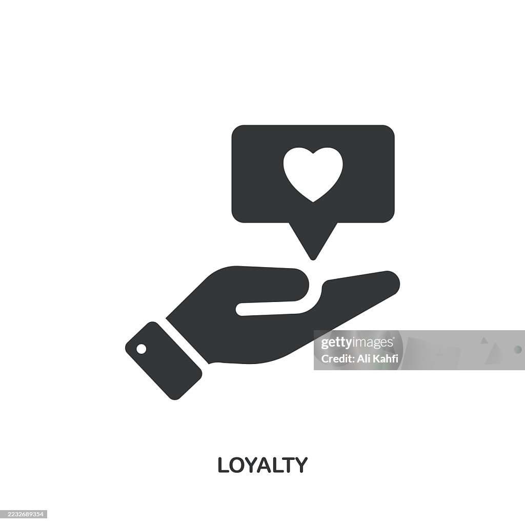 Loyalty glyph solid icon. Solid icon that can be applied anywhere, simple, pixel perfect and modern style.