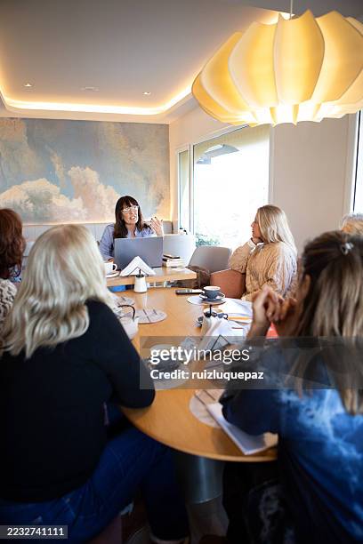 group therapy , reflection and reading workshop for women - initiative stock pictures, royalty-free photos & images